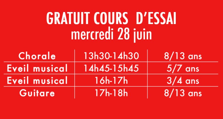 cours d'esai juin